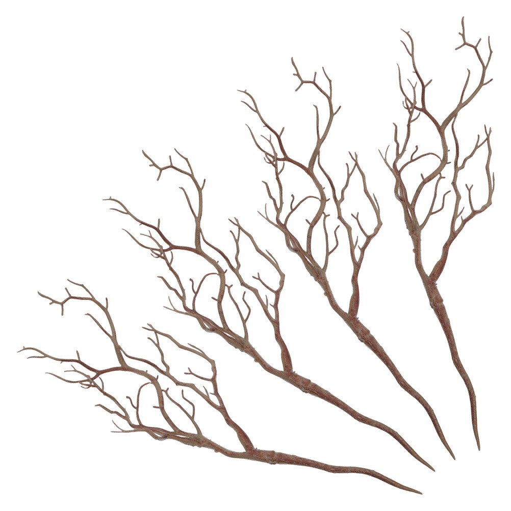 4 Pcs Dried Tree Artificial Branch Decor Decorative Floral Branches