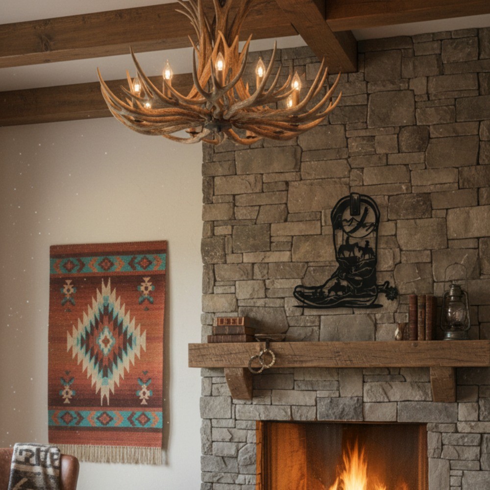 Metal Boots Wall Art Sculpture – Western Rustic Decor for Boot Lovers