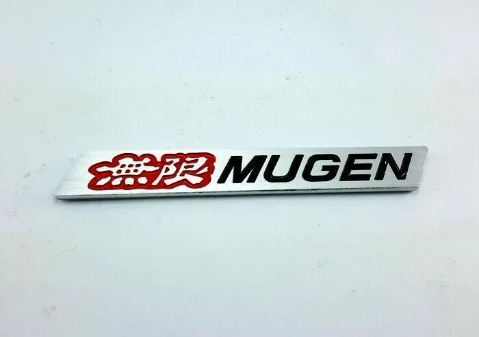 Mugen Logo Aluminium RedBlackSilver Part Car Spoiler Badge Emblem Logo For Honda