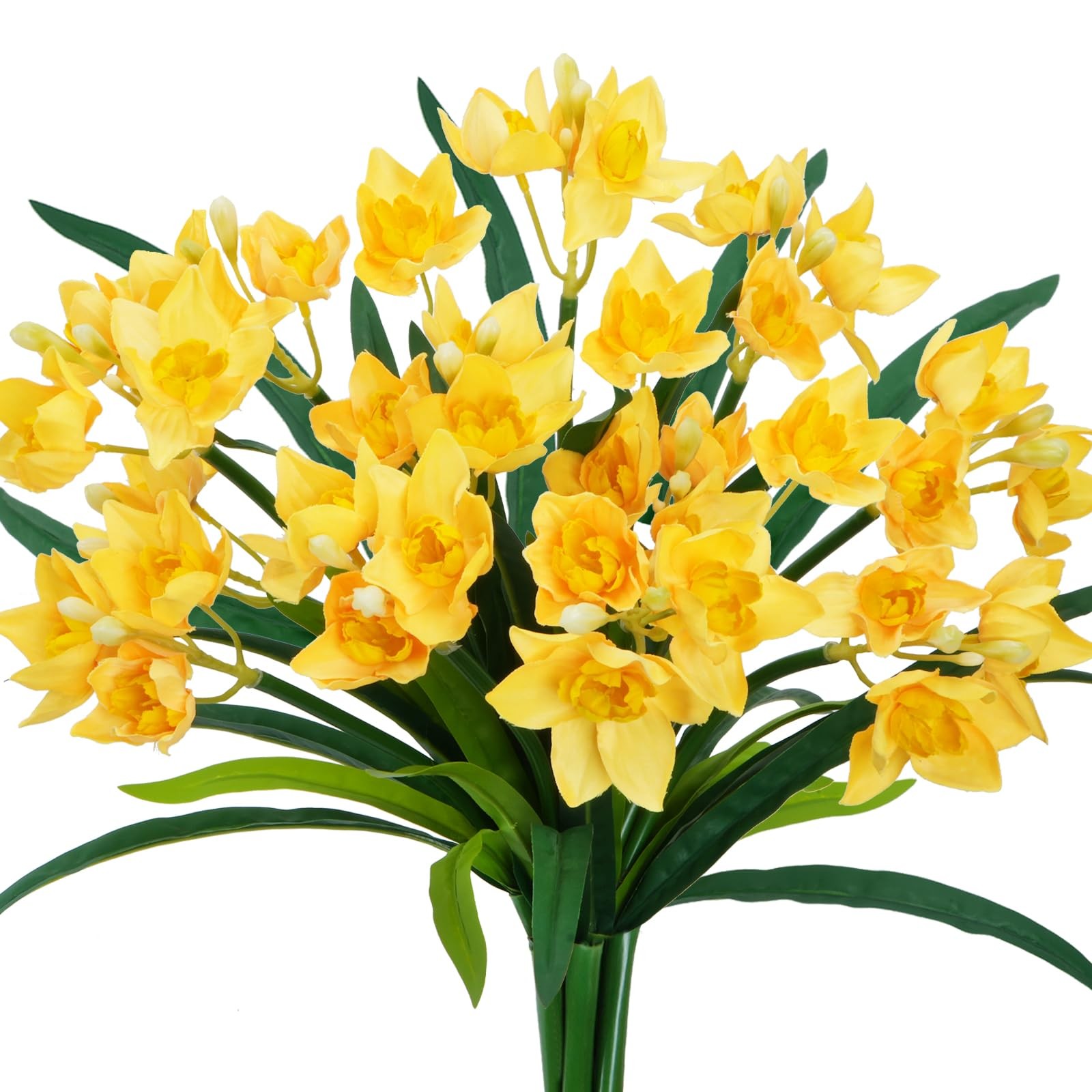 6PCS Artificial Spring Flowers Yellow Fake Daffodil Flowers Narcissus Flowers…