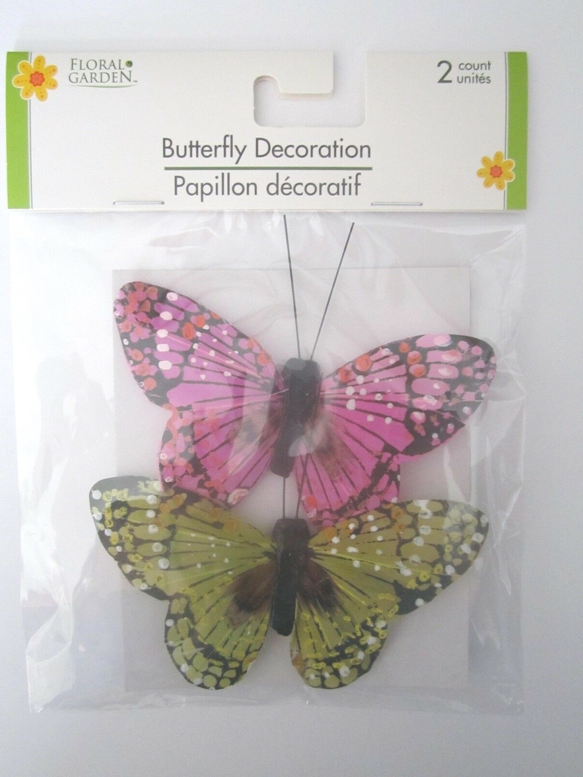 Floral Garden 6 Beautiful Life Like Multi Colorful Butterflies 4″ x 2 1/2″ New!