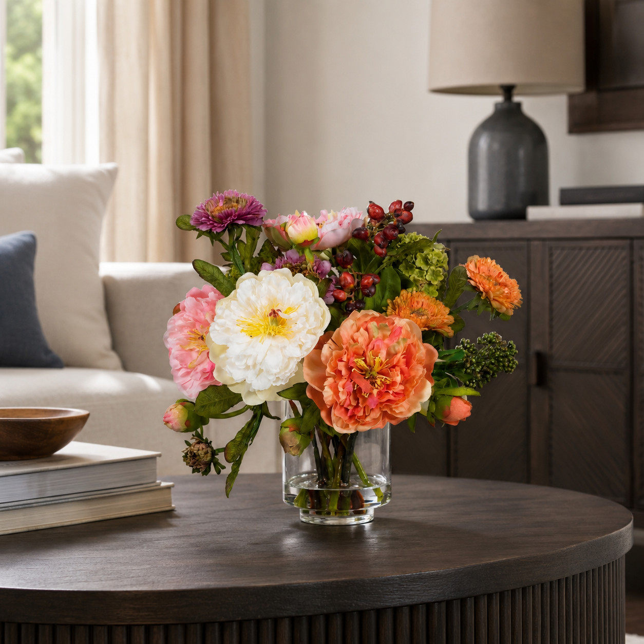10″ Peony Arrangement