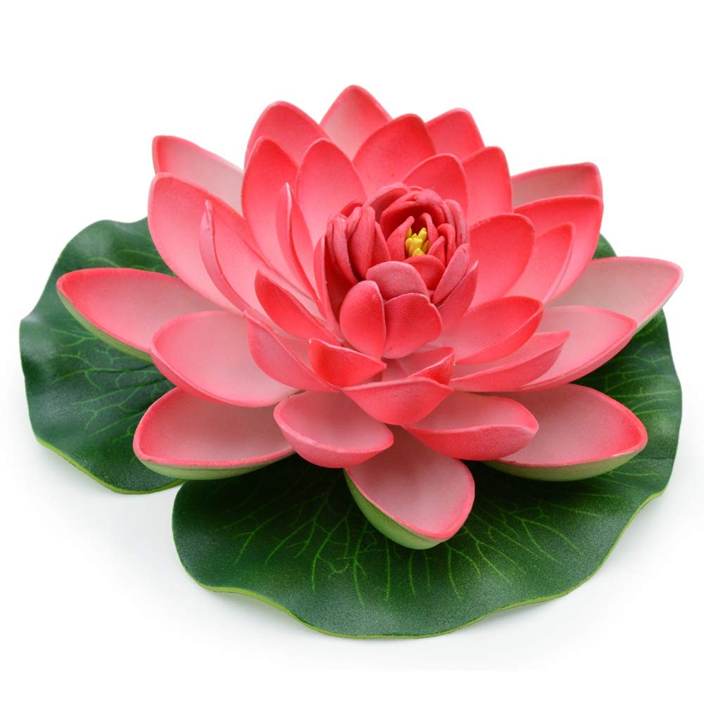 Floating Foam Lotus Flower 7″ Peach – Set of 6 for Garden Pond Decor