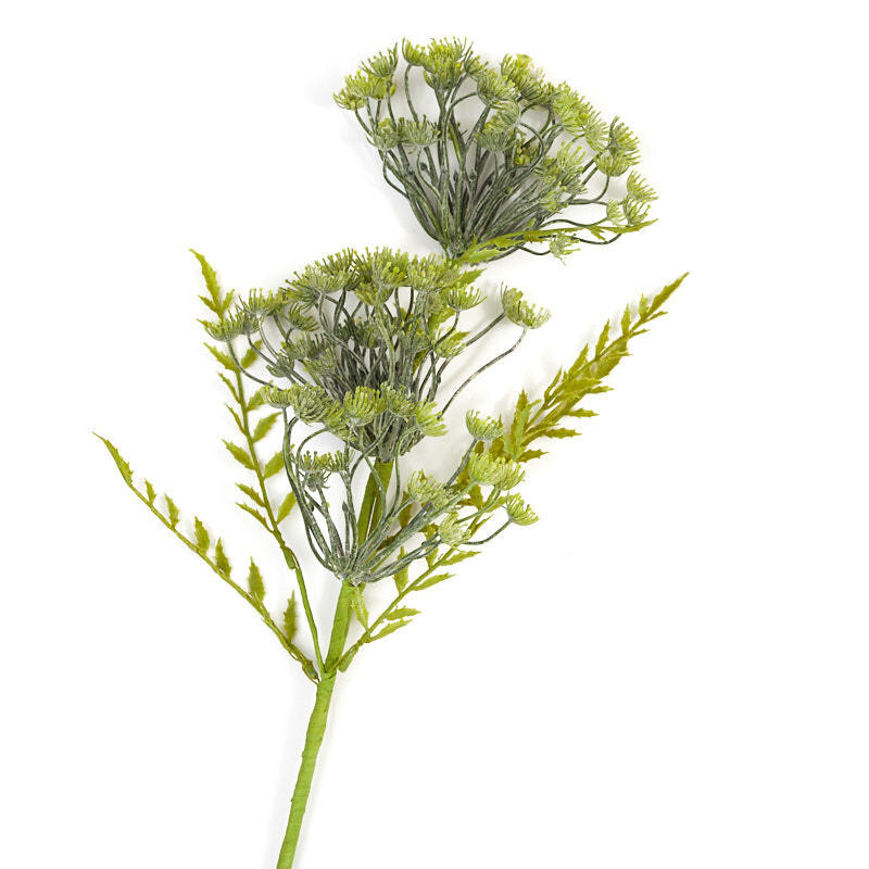 Set of 2 Green Artificial Queen Anne’s Lace 25″ Sprays