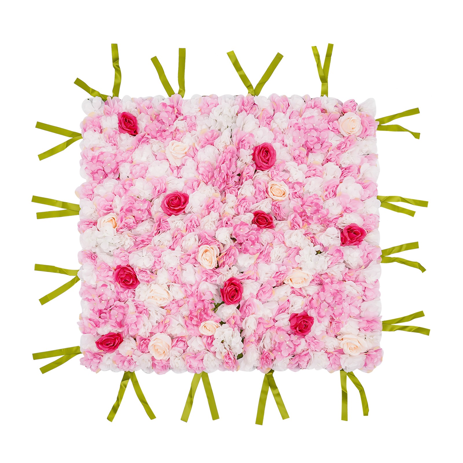 50*50*12cm Artificial Flower Wall Panel Flower Wall Mat Silk Rose Flower Panel