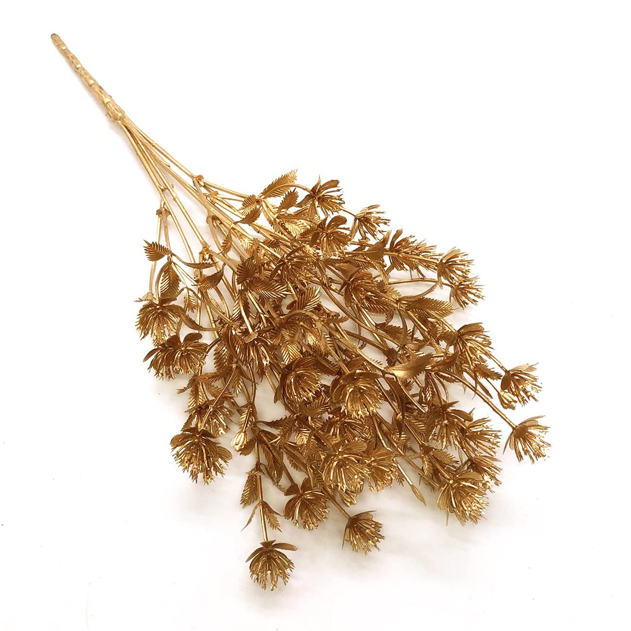 Artificial Flowers Fake Plants Christmas Decorations, Golden Plastic Leaves G…