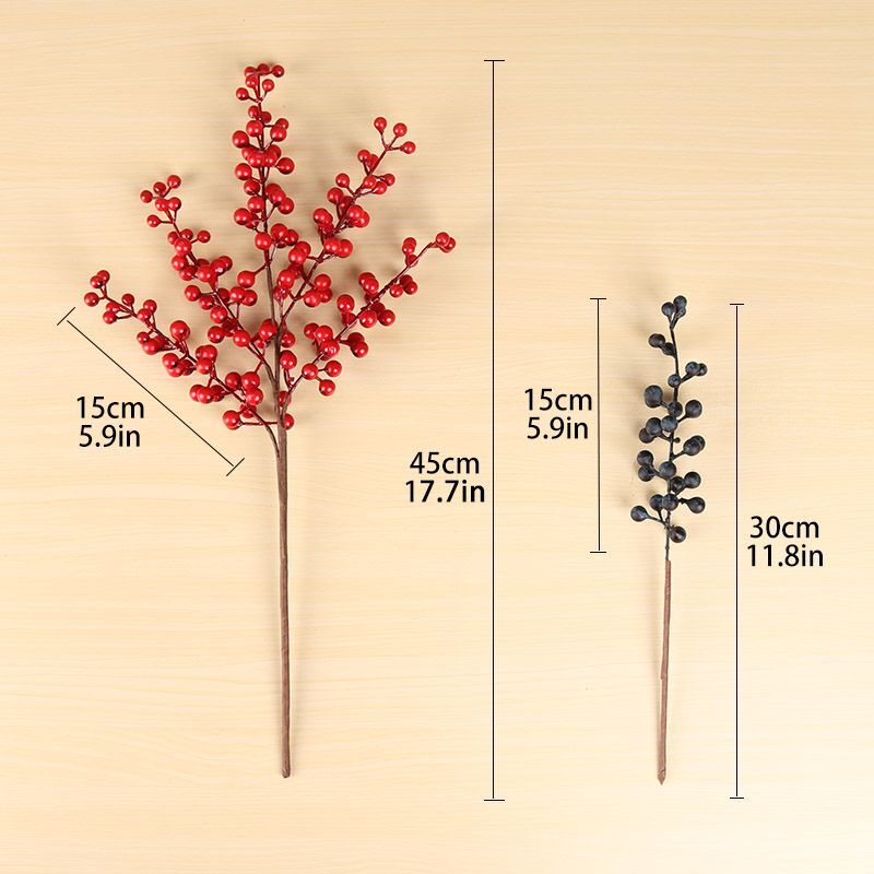 Black Fruit Berry Branch Flowers Wedding Home Party Decor Foam Artificial Flower