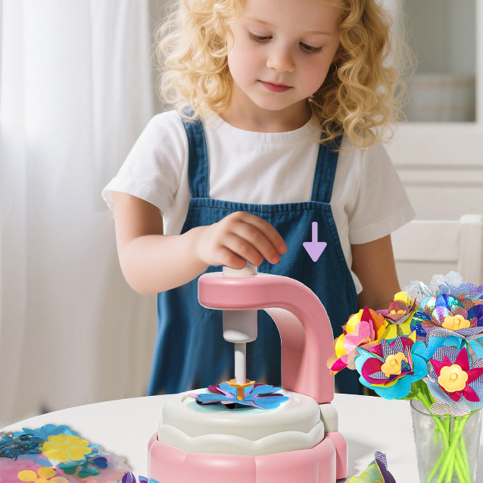 DIY Fabric Flower Bouquets Toys,Flowers Maker Toy,Making Kit Build Own Bouquet