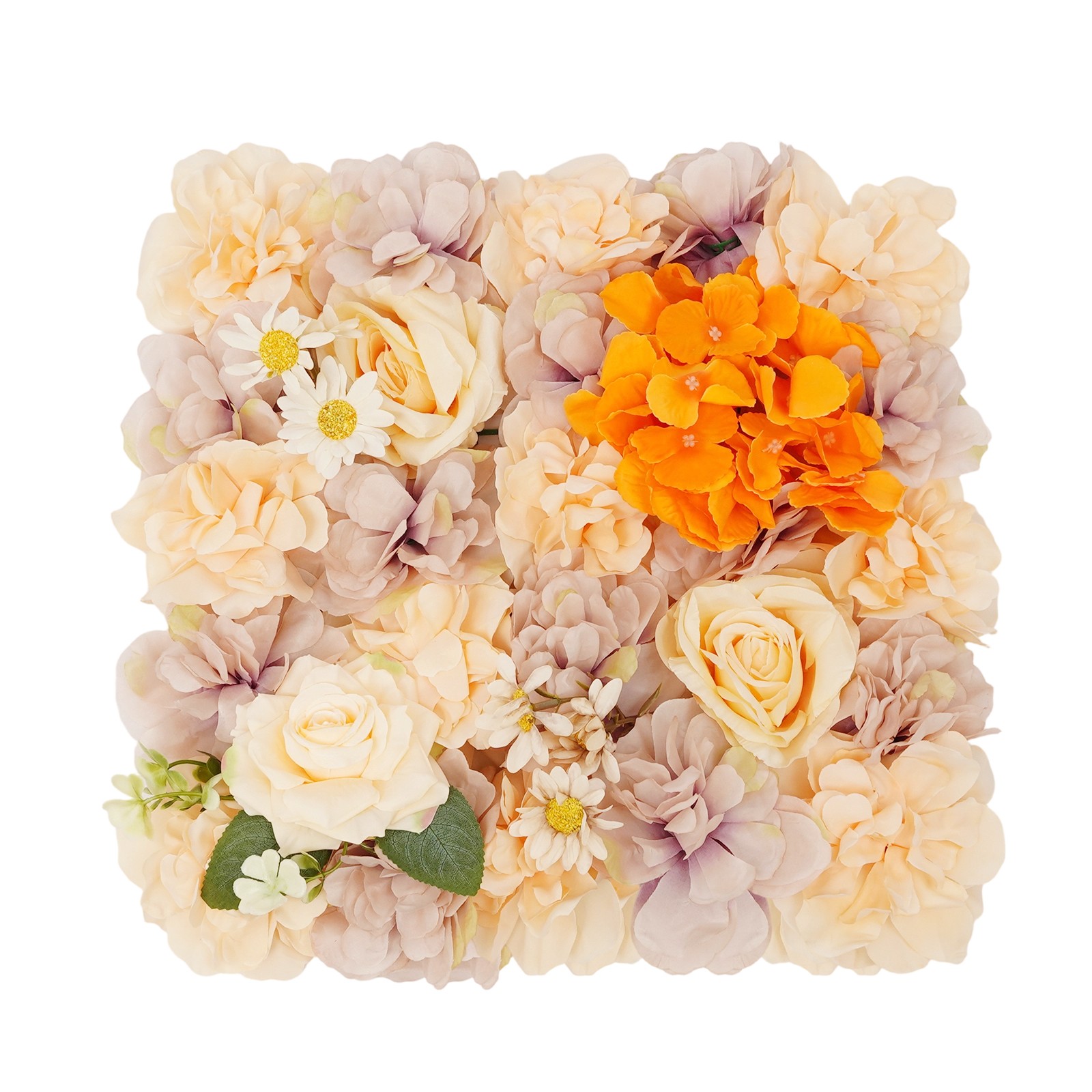12Pcs 11.81*11.81in Artificial Flower Wall Panels, Wedding Party Backdrop Decor