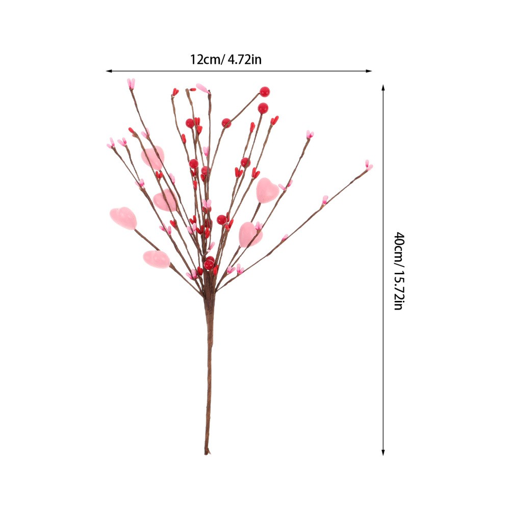 5Pcs Bendable Foam Valentine Stem Branches Assorted Color for Table Decoration