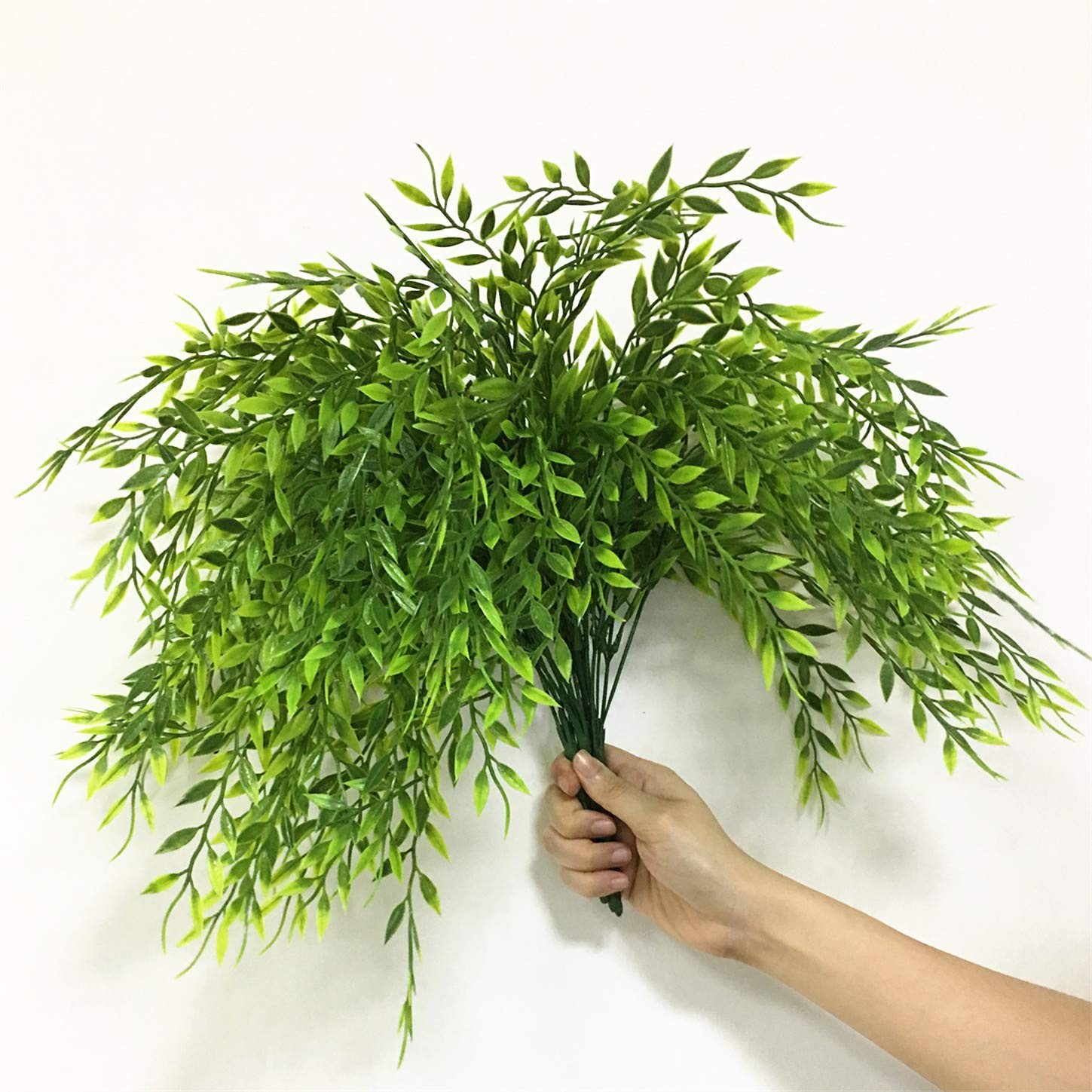 Artificial Weeping Willow, Plastic Plants Greenery Leaves Fake Hanging Vine F…