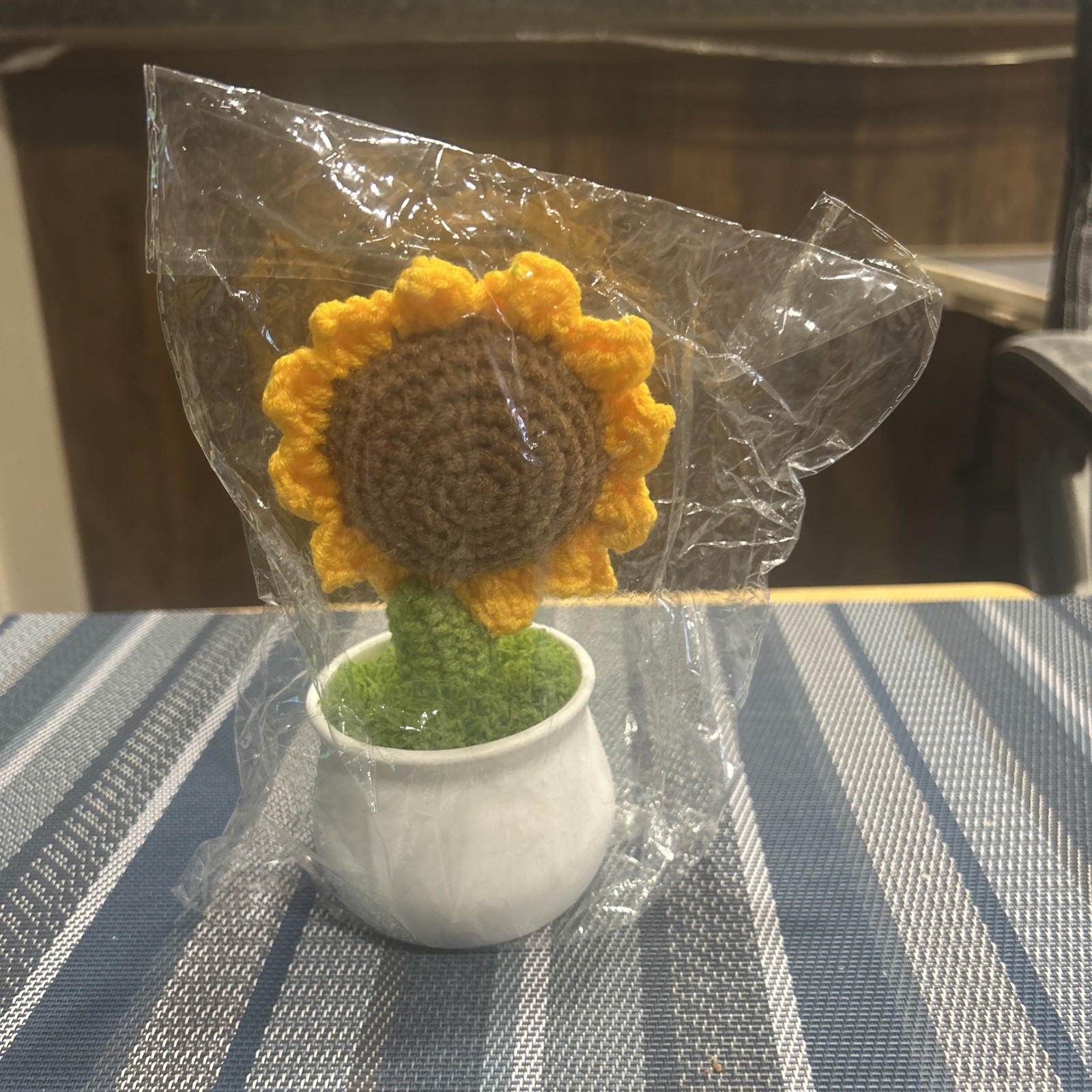 Crochet Sunflower In A Pot (6”)
