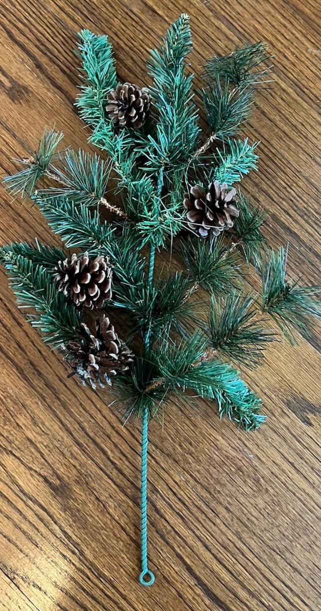 6 Pieces Artificial Pine Sprays with Pinecone Accents 20” Long