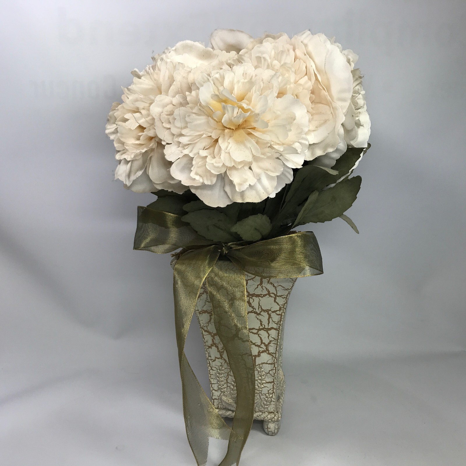 Artificial Flowers with Vase Faux Hydrangea Flower Arrangements for Home White