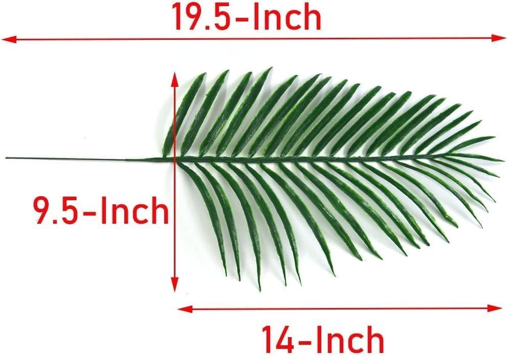 12-Pack UV Resistant Artificial Palm Leaves for Tropical Floral Arrangements