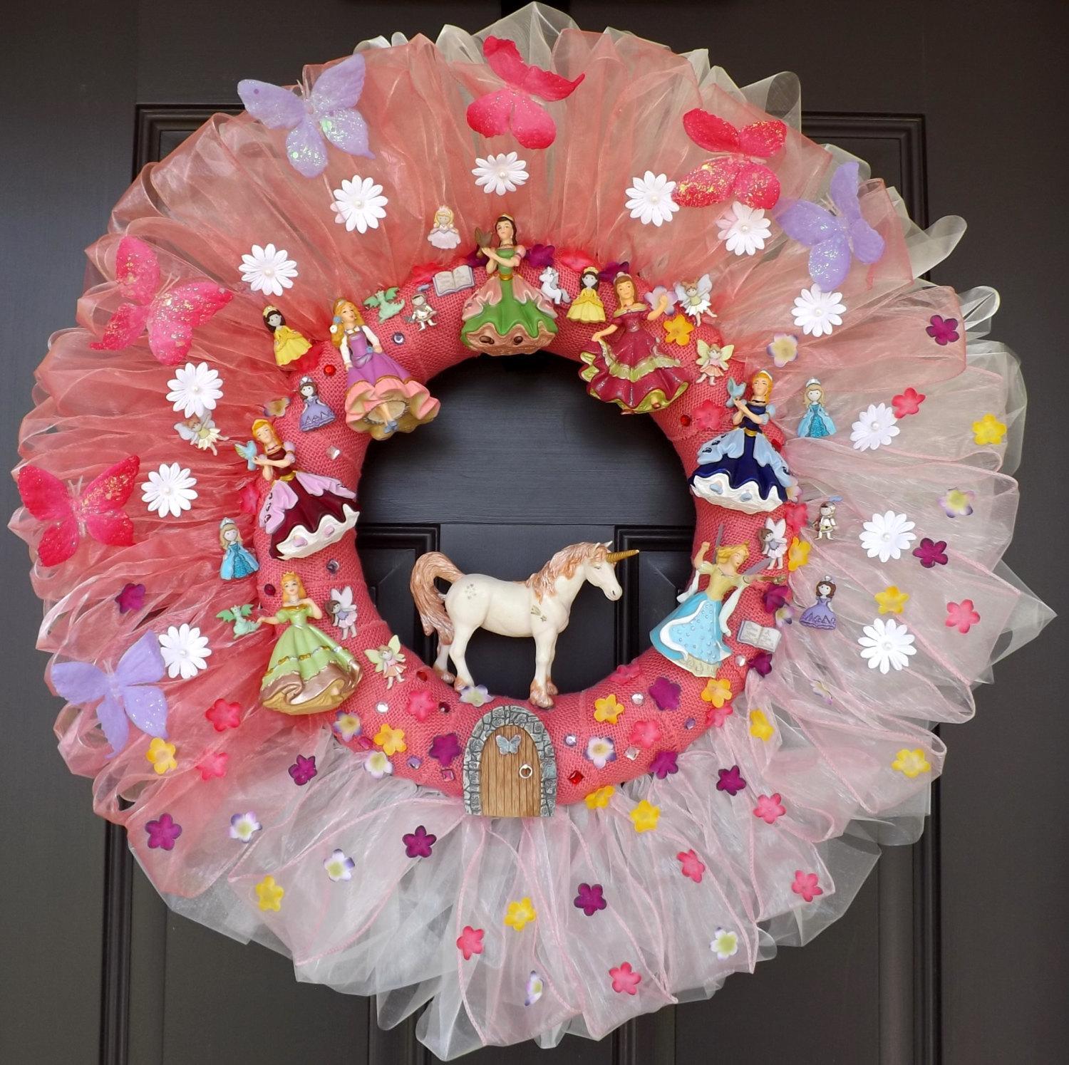 26″ Wonderful Handmade Wreath baby shower girl gift – Fairy tale