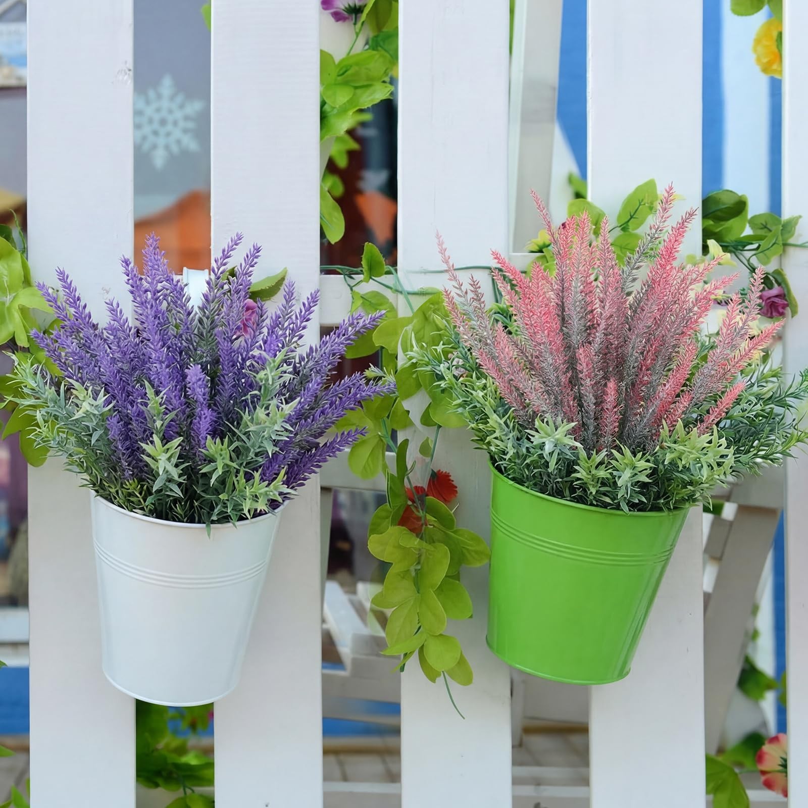 36 Bundles Artificial Flowers Flocked Plastic Flowers Artificial Frosted Gree…