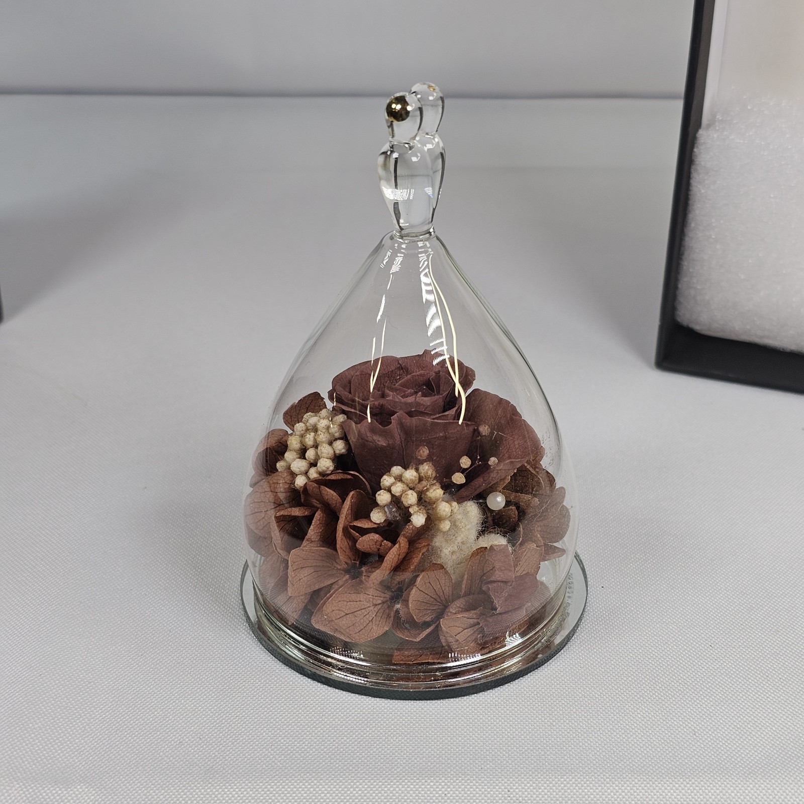 New Hoomna Zodiac Gemini Forever Rose Gift Preserved Real Rose Glass Valentines