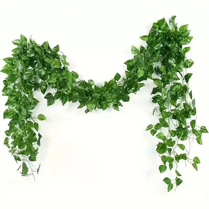 2.1M Green Ivy Leaf Hanging Vine Artificial Garland Silk Wall Plant Home Garden