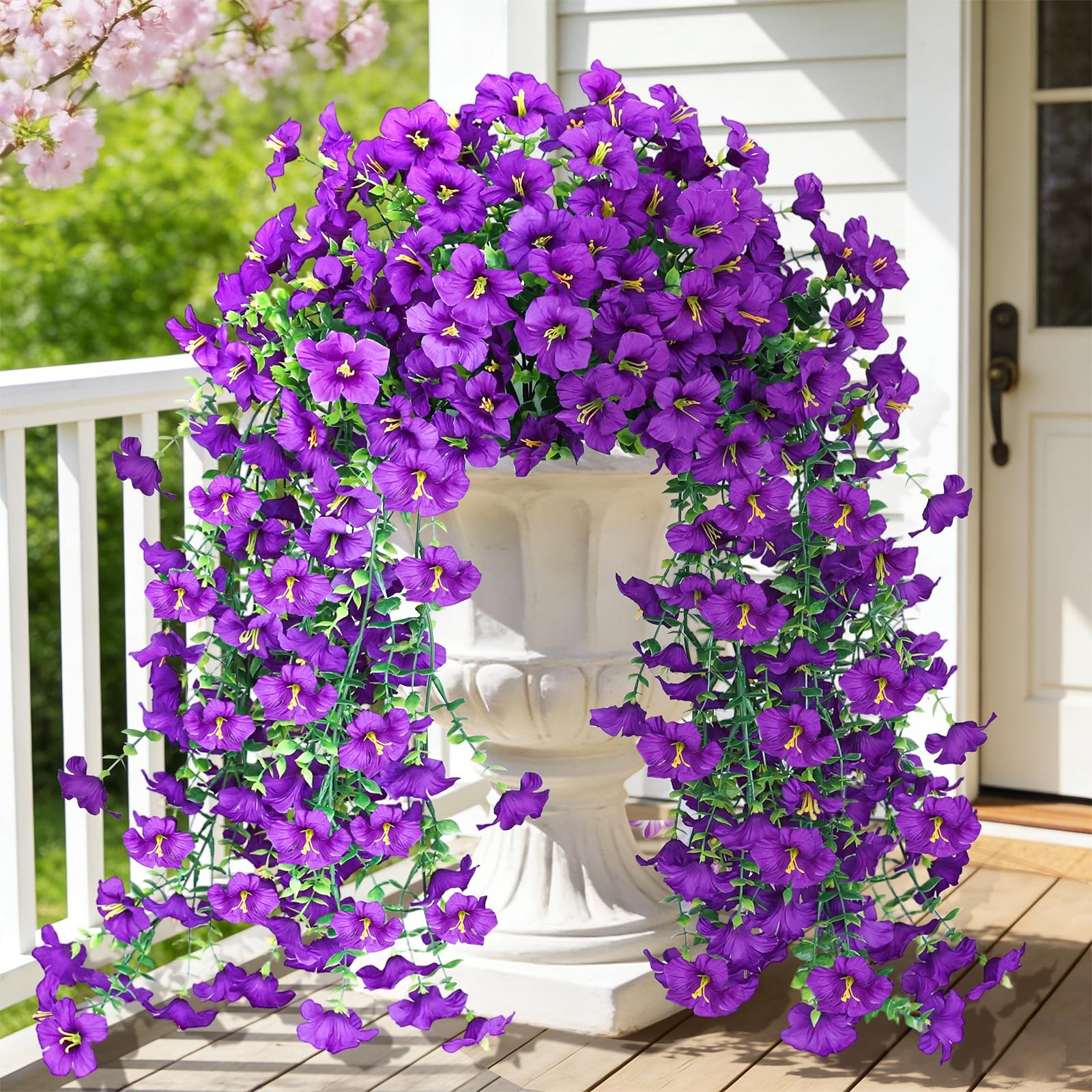 Vibrant Silk Artificial Flowers for Outdoors with Realistic UV Resistant Fake…