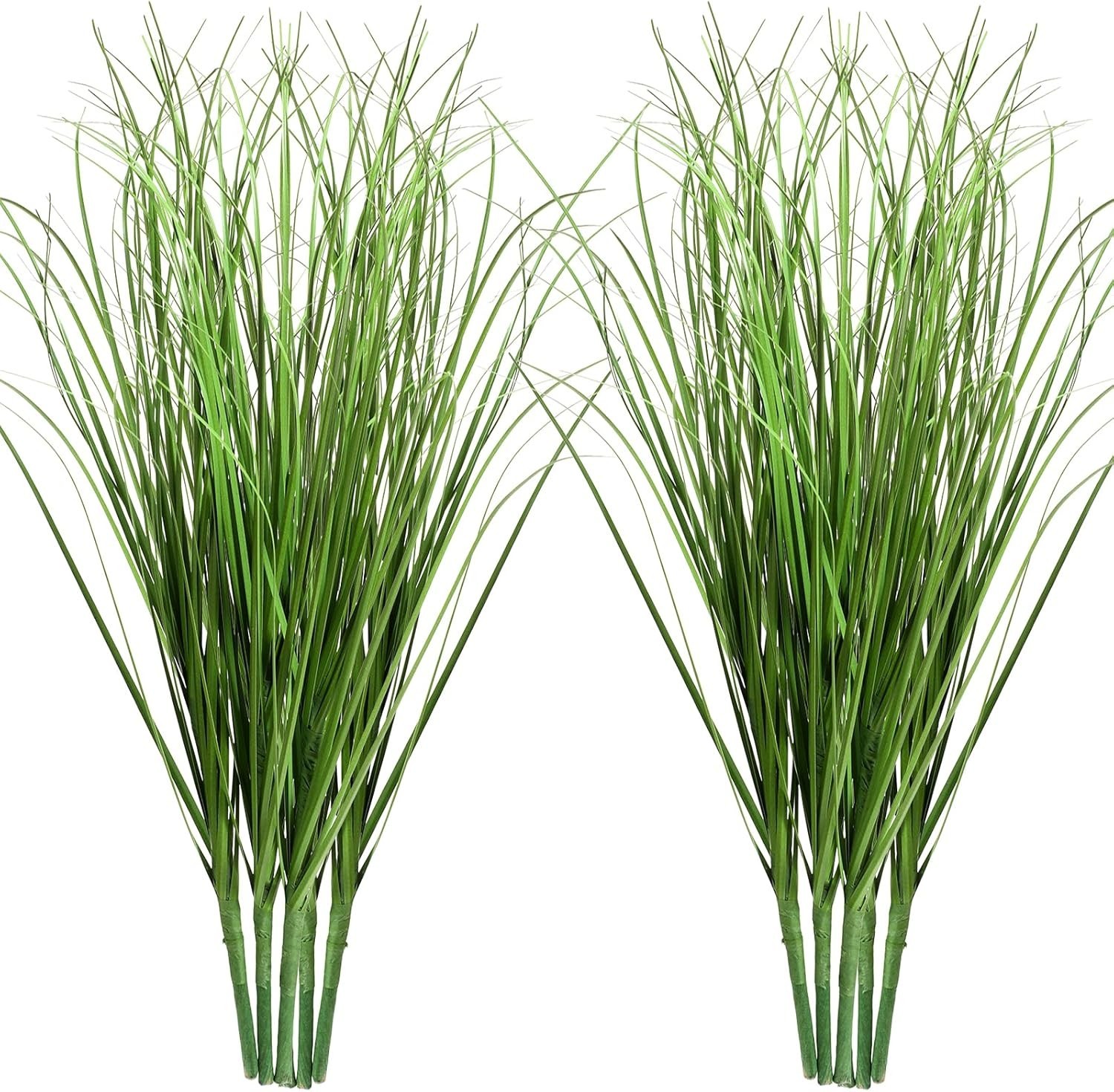 10 PCS Artificial Wheat Grass Plants, 14.6 Inch Faux Shrubs Wheat Grass Green…