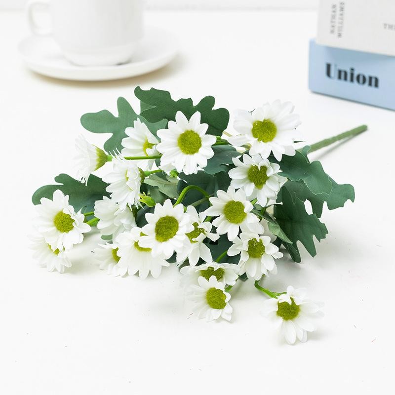 21 Head Sunflower Daisy Bouquet, Chamomile, Artificial Flowers, Wedding Decor