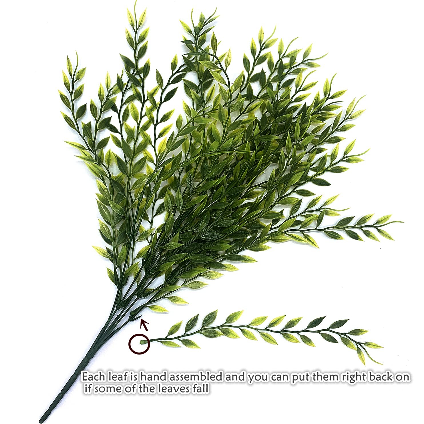 Artificial Weeping Willow Plants, Fake Hanging Vine Decor Plastic Greenery Le…