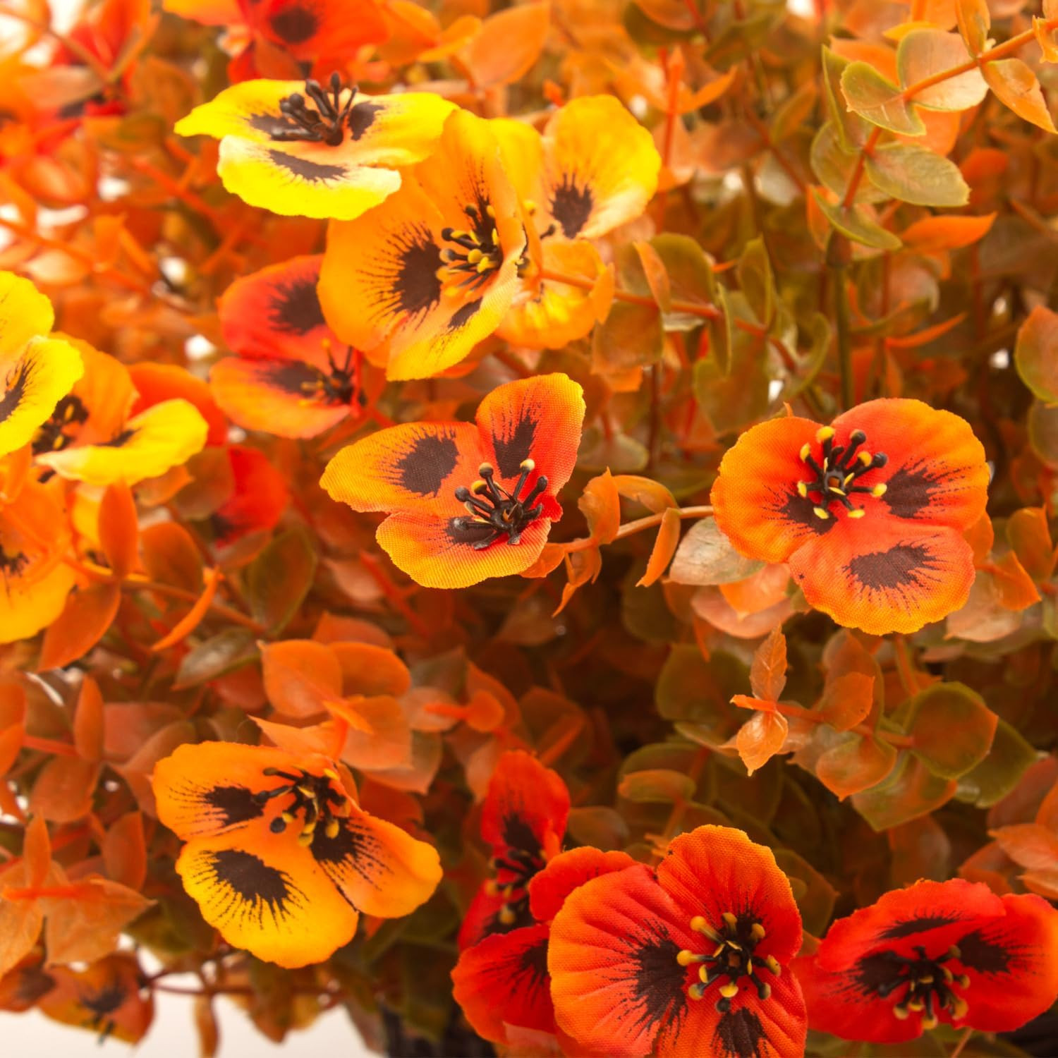 12 Bundles UV Resistant Faux Fall Flowers for Outdoor Decor & Weddings