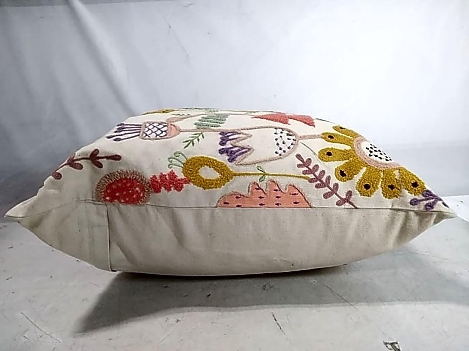 Yaya & Co Embroidered Floral Decorative Throw Pillow