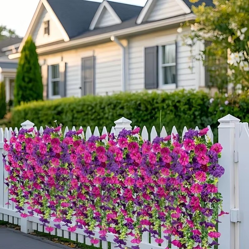 4/8Pcs Faux Floral Wreath Indoor Outdoor Flower Wedding Holiday Wall Home Decor