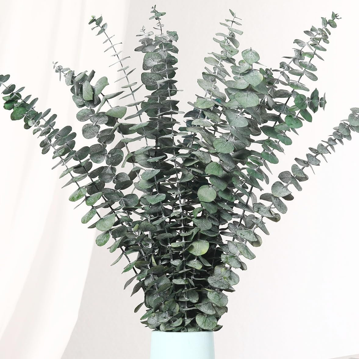 20 Pcs Dried Eucalyptus Stems, 17” Natural Real Live Greenery Eucalyptus Leaves