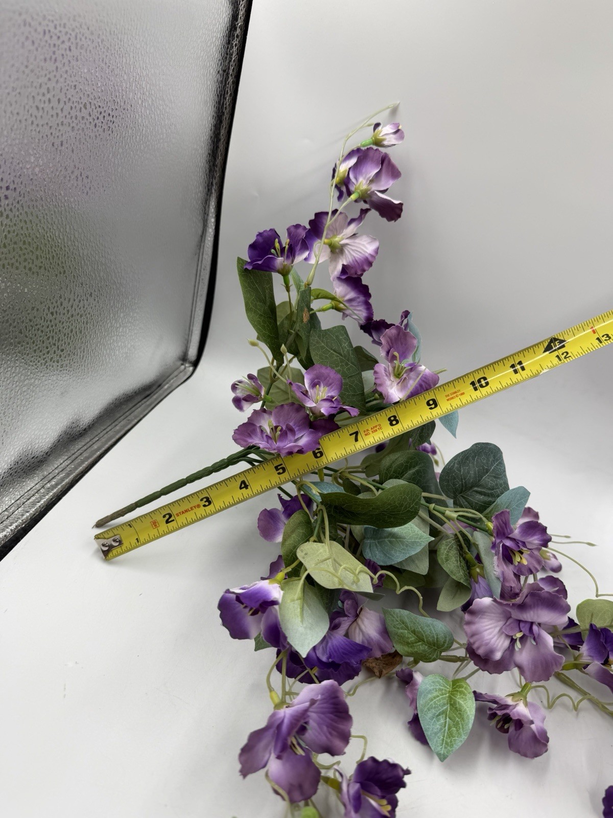 4 Pcs Artificial Hanging Hibiscus Purple Flowers Floral Arrangement