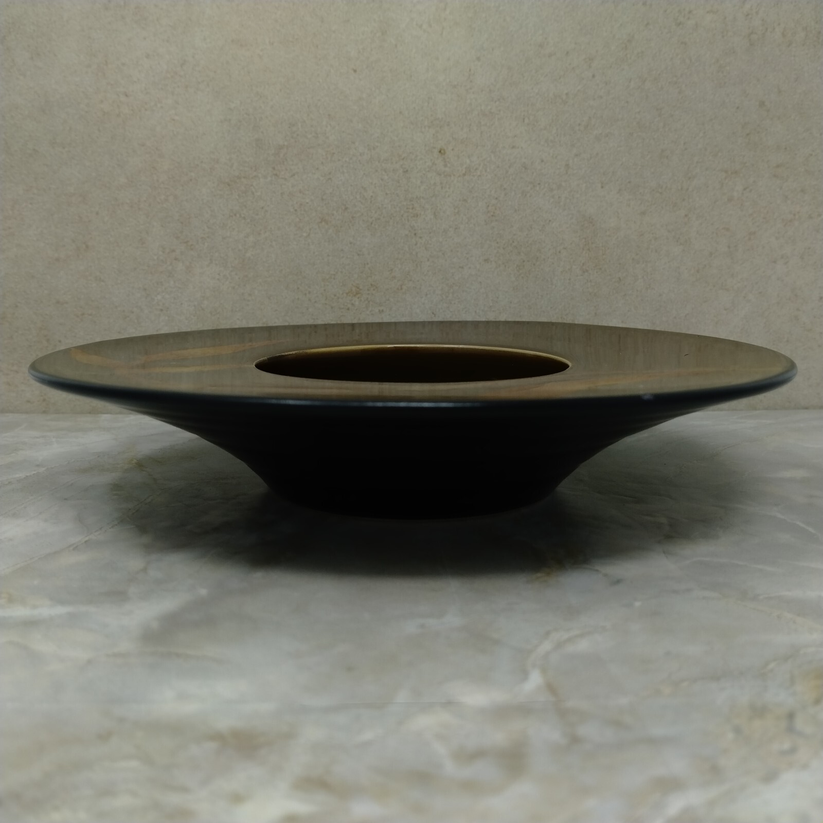 Pier One Dakara Candle Holder Ikebana Vase Center Piece Brown Gold Leaves Fall