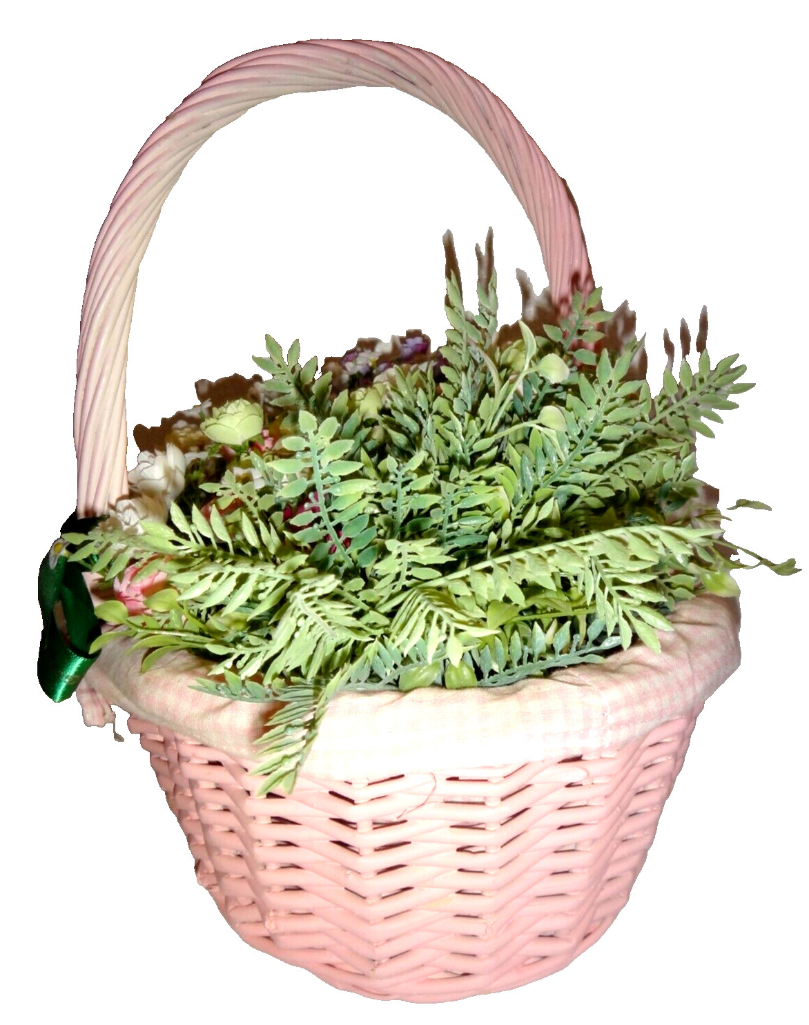 Artificial Multi-color Flowers & Leafs in Pink Wooden Bucket 13.5″ x 14″ x 10″