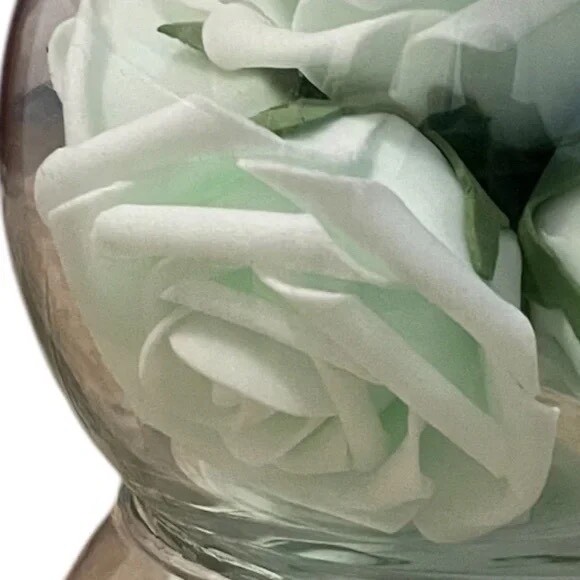 NWOT Custom Artificial Rose Flower Vase/Candle Holder