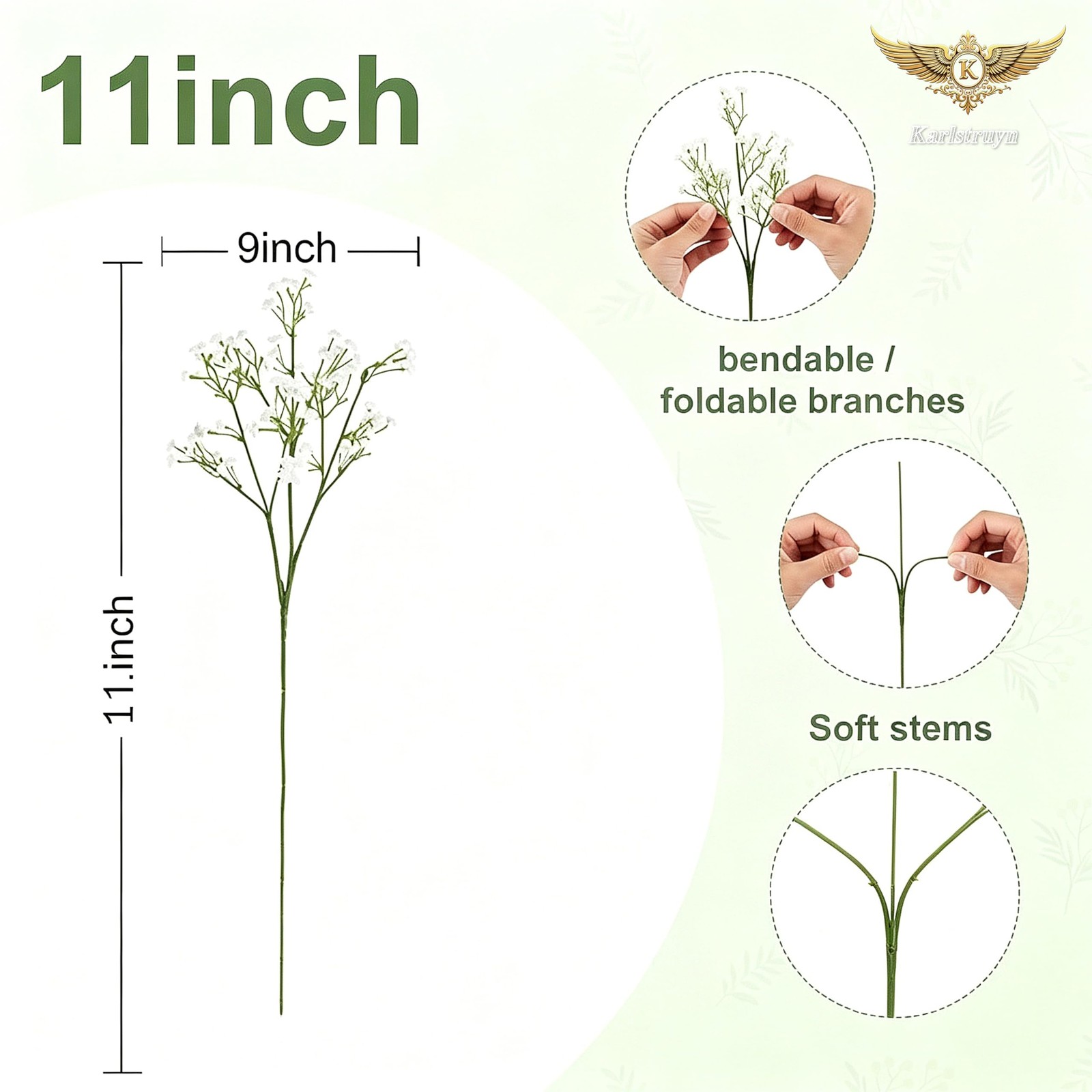100Pcs Baby’s Breath Artificial Flowers, White Real Touch Gypsophila Fake Flo…