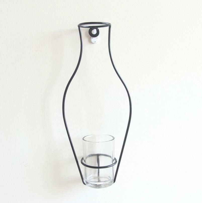 1x Creaive Homeart Nordic Style Iron Frame Vase Wall Hanging Plant Dried Flower