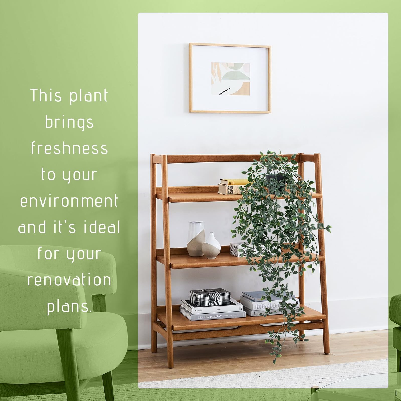 Fake Hanging Plant with Pot Small Artificial Potted Vine Plants 28.7-in Long …