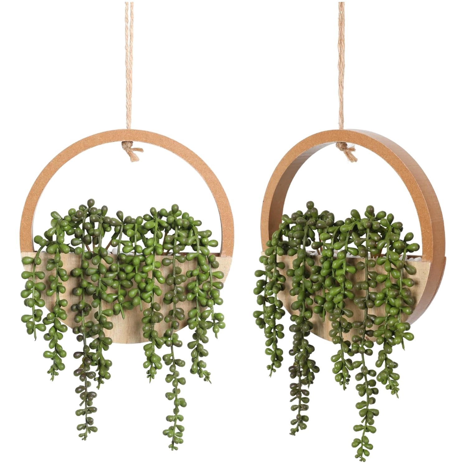 Vibrant Fake Hanging Plants – 8.3” Lanyard Included