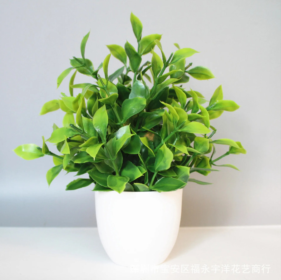 1pc Artificial Potted Bonsai Plant Desktop Home Office Decor Accessories Vine