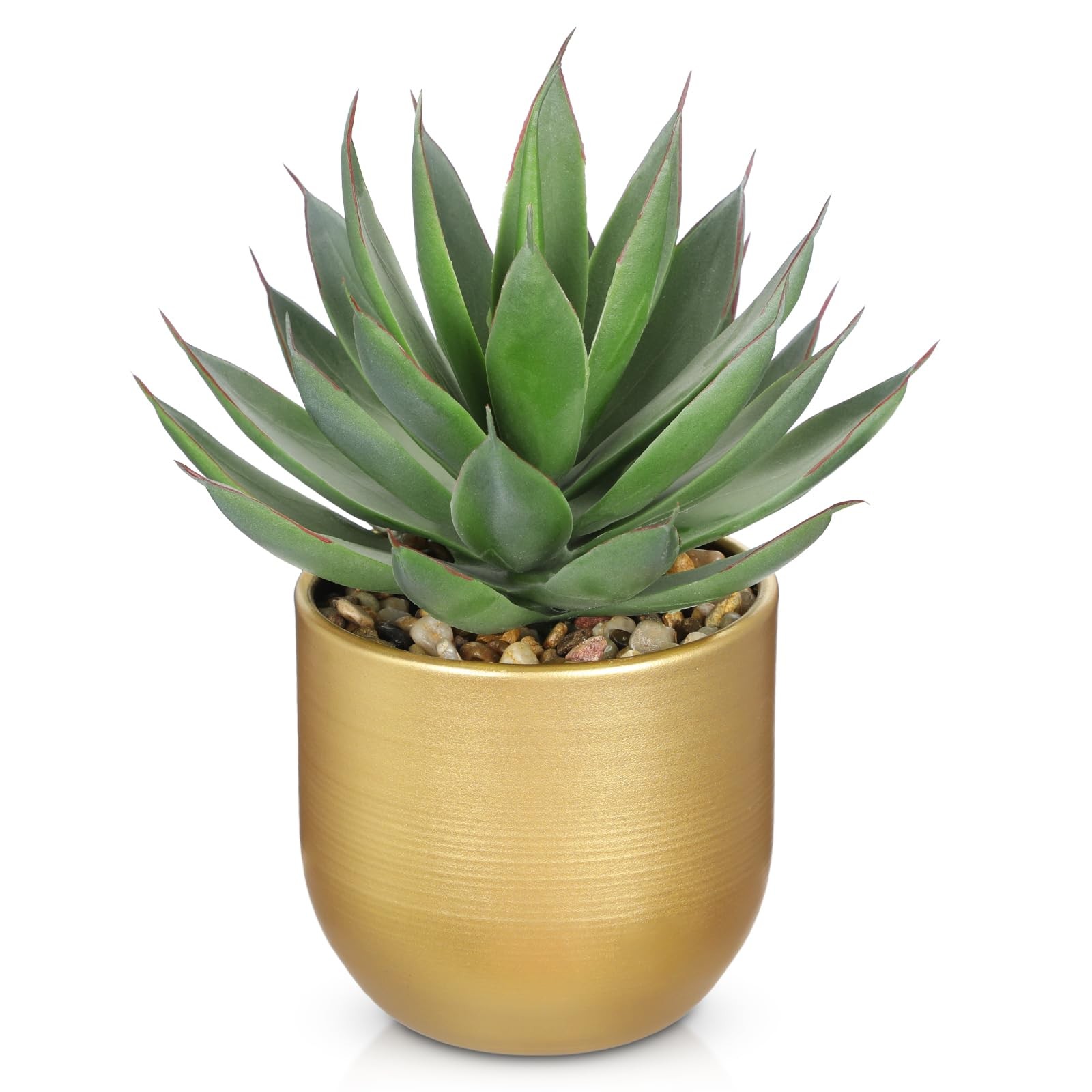 Succulents Plants Artificial for Home Decor, Realistic Potted Fake Agave Plan…