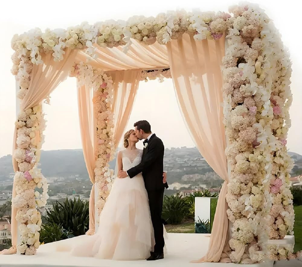 100PCS Ivory Silk Hydrangea Flowers with Stems for Wedding & Party Decor