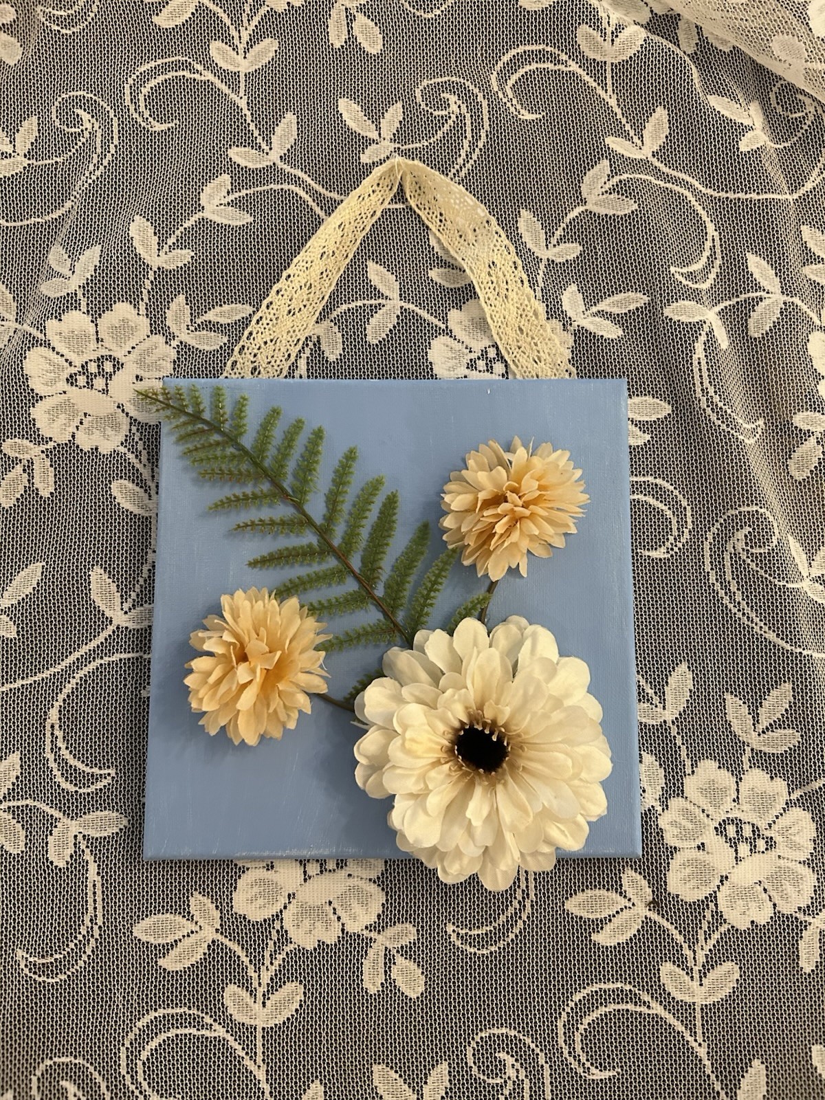Handcrafted Floral Canvas 8×8