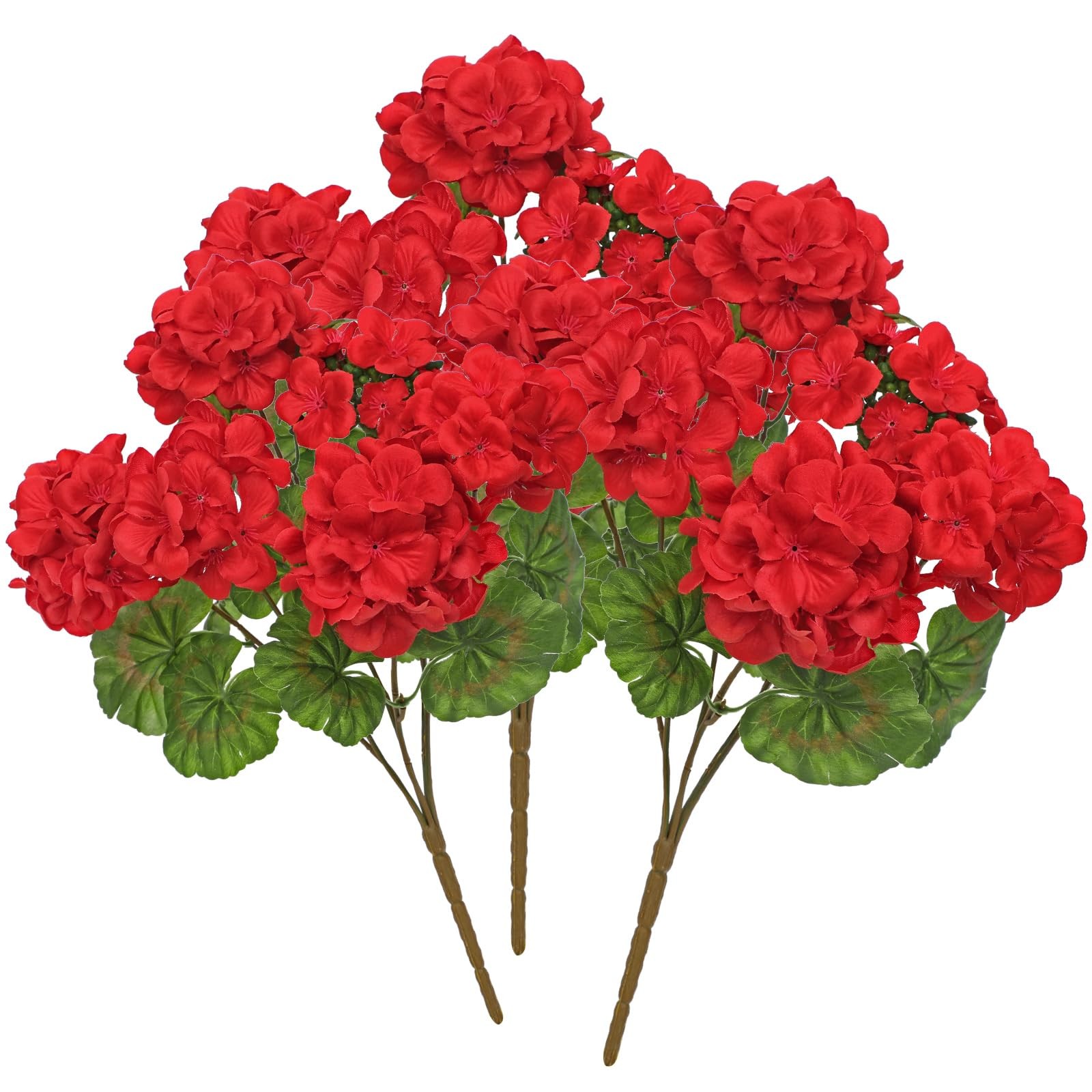 Artificial Geranium Flowers for Outdoor Planters — UV Resistant, Extra Full 1…