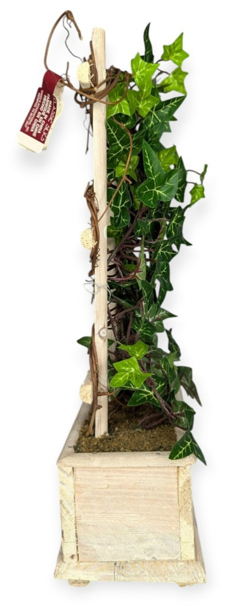 Classic Silks Craft Trellis with Ivy NWT 13″ Tall Wooden Box