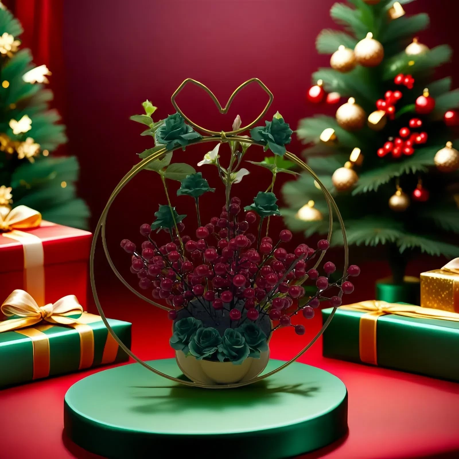 100 PCS Green 1.9 Inch Mini Artificial Silk Rose Flower Heads Centerpieces