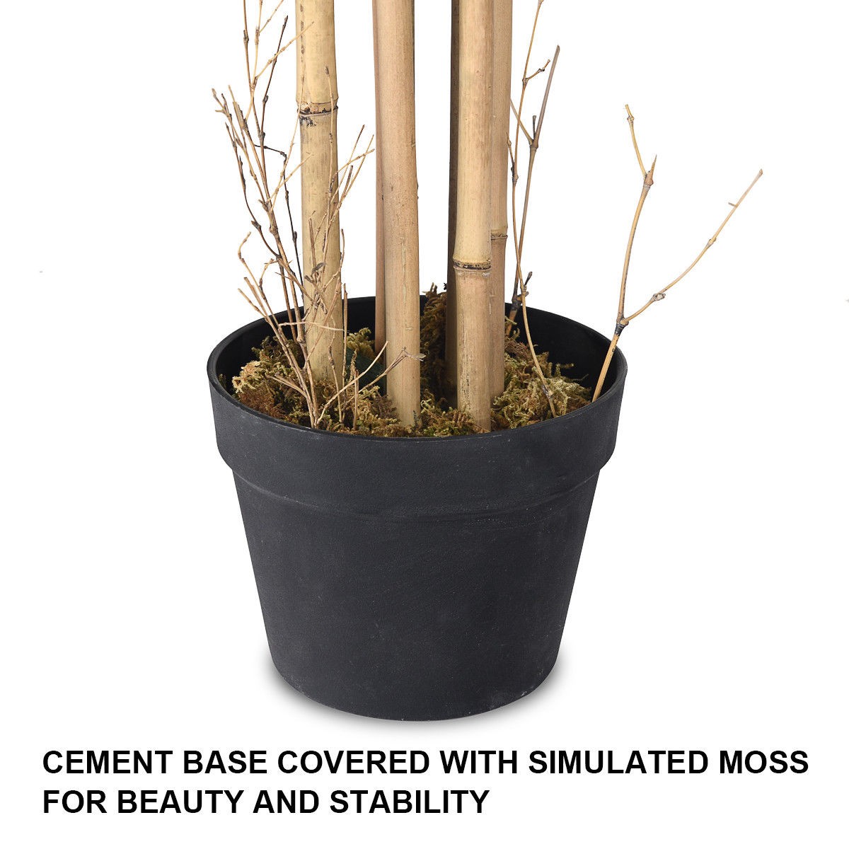 Artificial Bamboo Silk Tree Planter Green 5 Feet Holiday Decor