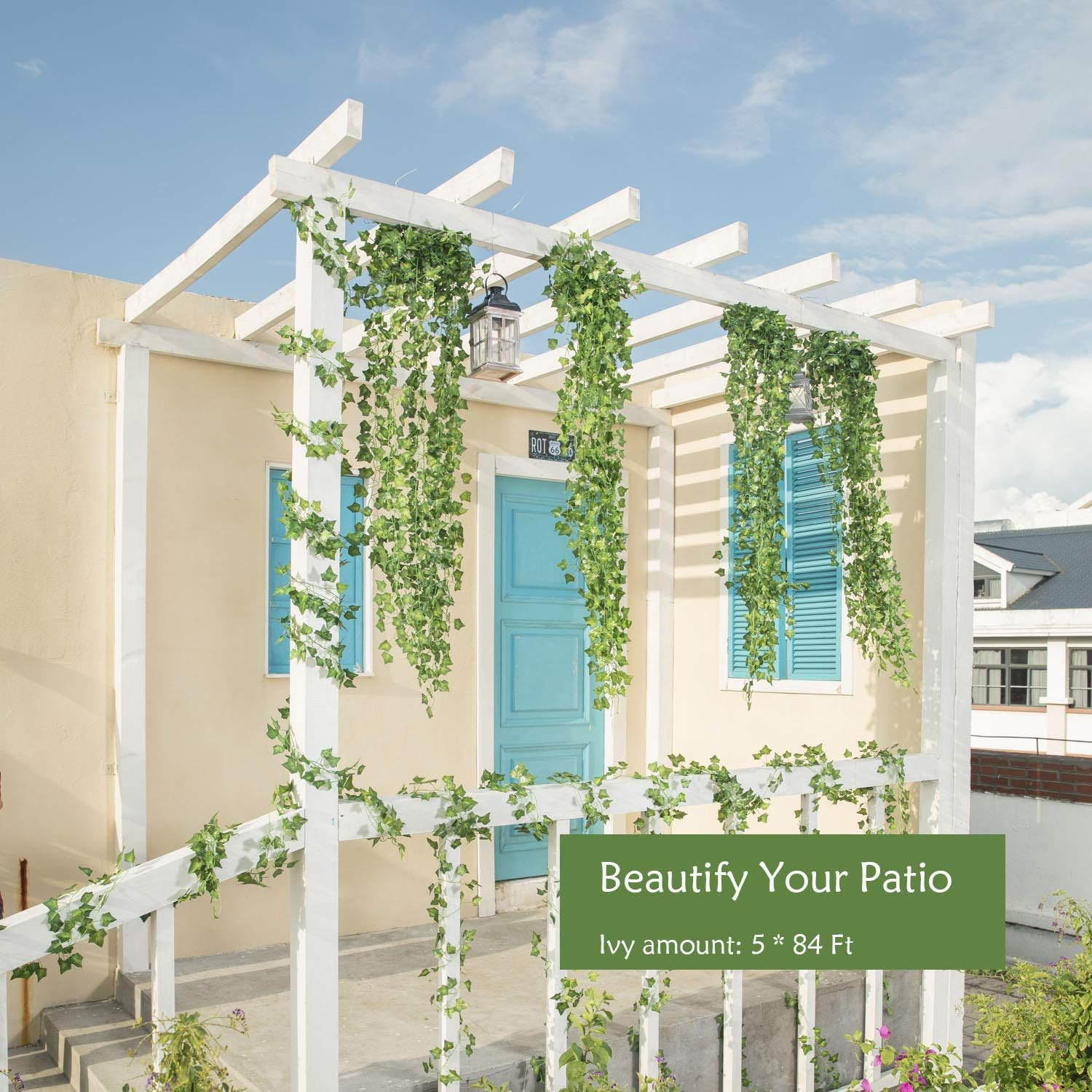 168 Ft 24 Strands Fake Ivy Leaves Artificial Ivy Garland Greenery Decor Faux Gre