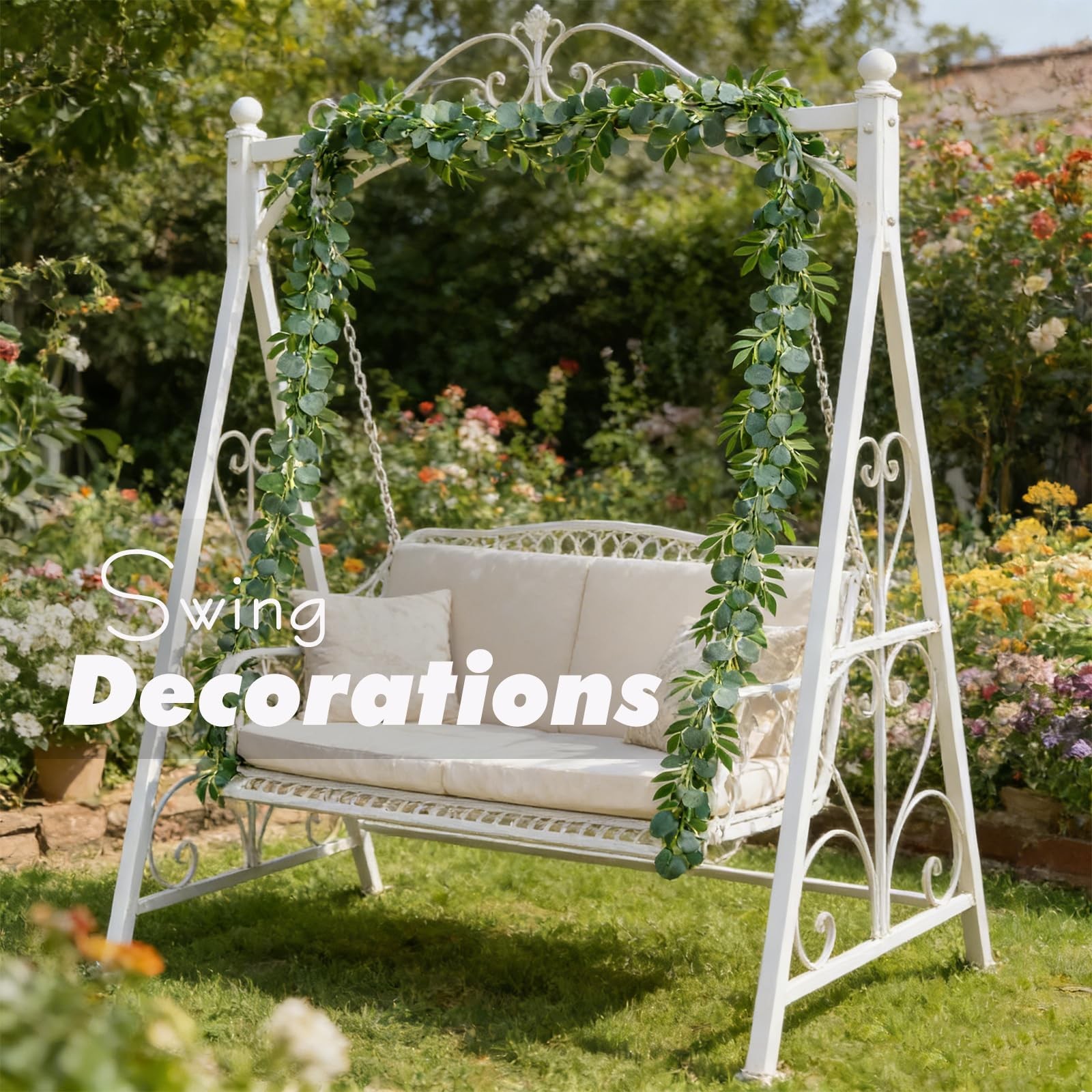 6 Pack 6.5Ft Fake Greenery Garlands Eucalyptus Willow Garland for Rustic Wedd…