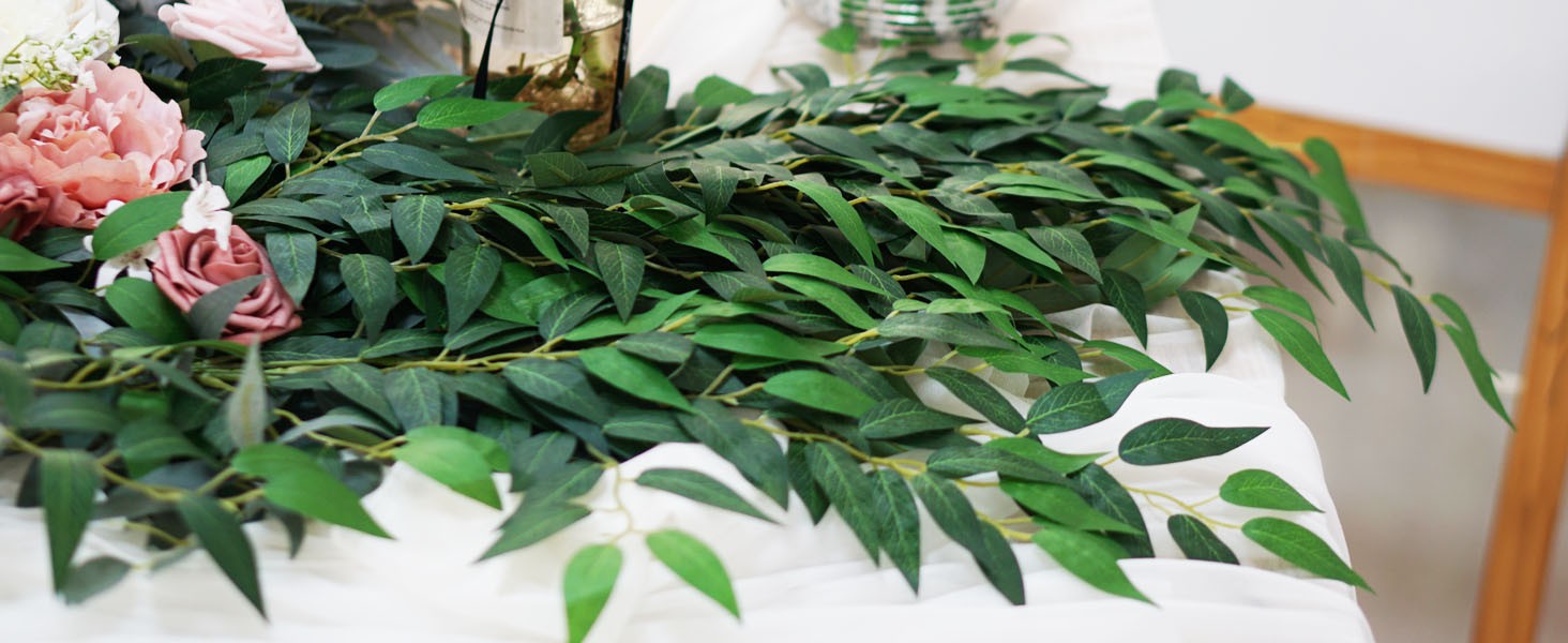 40pcs Italian Ruscus Greenery 68cm Artificial Greenery Stems Leaf Greenery